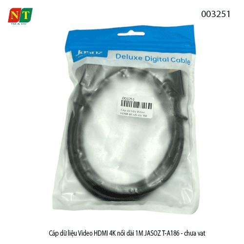 Dây nối dài HDMI 4K nối dài 1M JASOZ T-A186 - Cáp nối dài HDMI 4K nối dài 1M JASOZ T-A186 - chính hãng - full vat