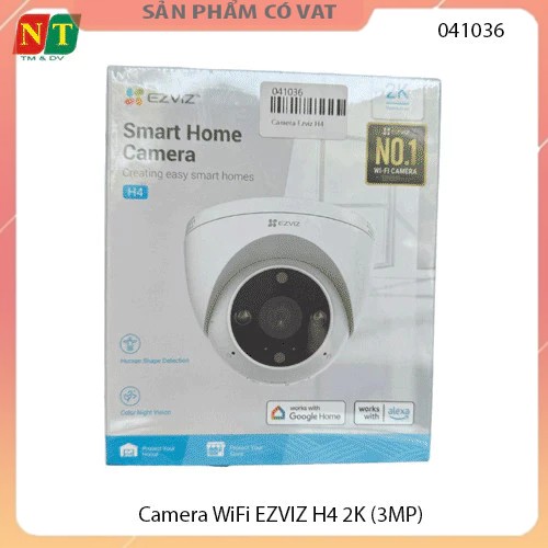 Camera WiFi bán cầu thông minh EZVIZ H4 2K (3MP) - Hàng chính hãng - Full vat