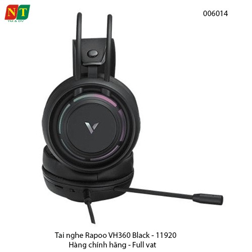 Tai nghe Gaming Rapoo VH360 7.1 RGB – Black (11920) – Cổng USB – Hàng chính hãng – Full VAT