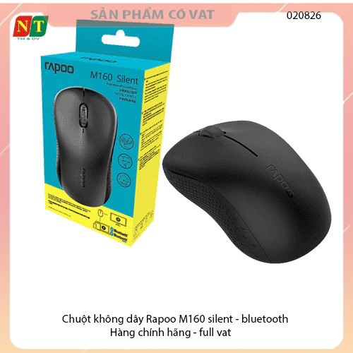 CHUỘT KHÔNG DÂY RAPOO M160 SILENT MULTIMODE ĐEN (KẾT NỐI WIRELESS 2.4GHZ / BLUETOOTH)