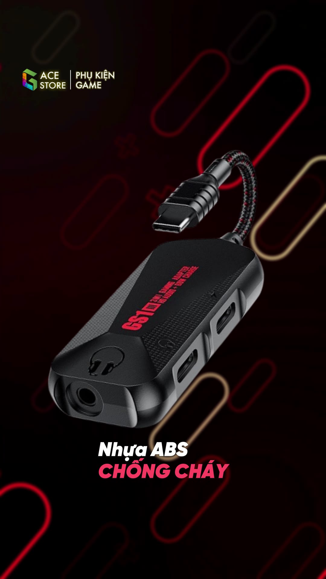 Chất liệu vỏ nhựa ABS và dây bọc dù