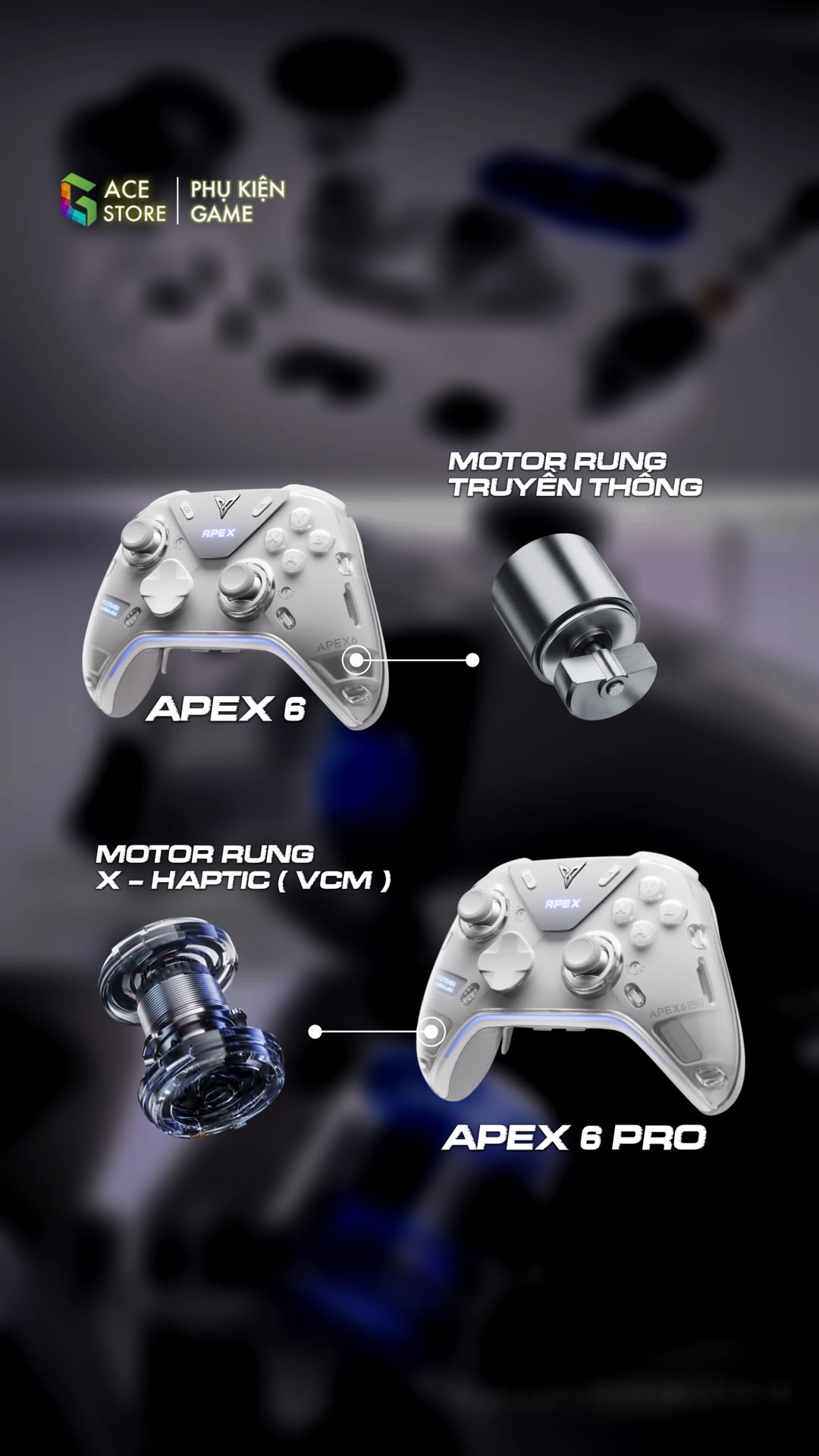 Flydigi Apex 6 vs Apex 6 Pro: Khác Biệt Thật Sự Chỉ Là Hai Motor Ở Báng Cầm