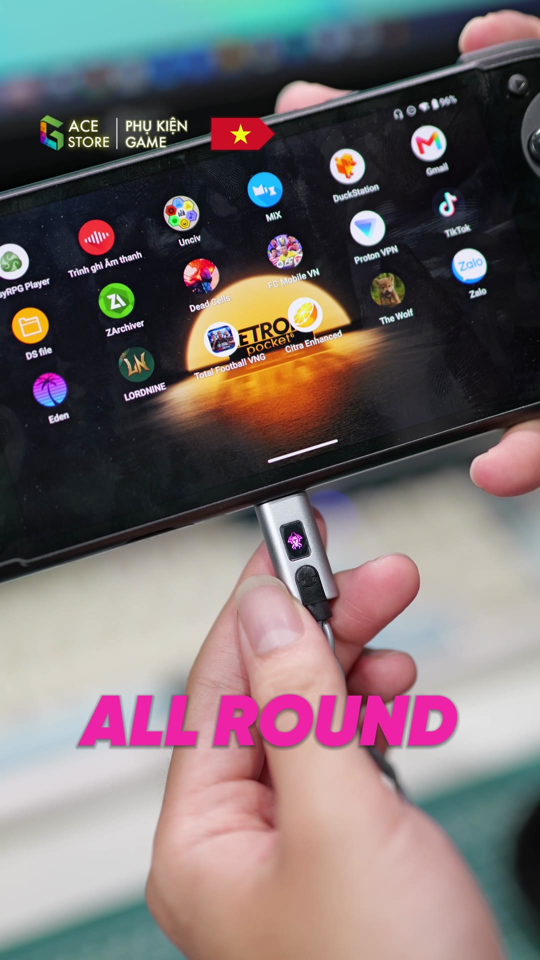 Cụm điều khiển sáng đèn màu tím ở chế độ All-Round