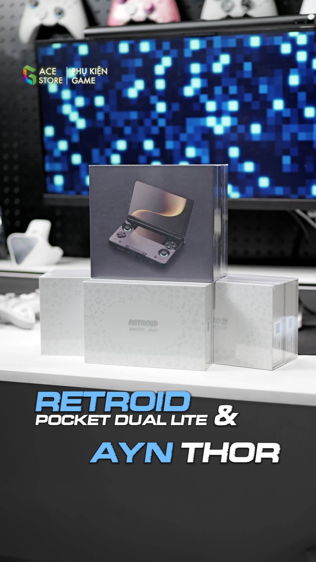 So sánh AYN Thor và Retroid Pocket Duo Live: Hai máy chơi game gập hai màn hình vừa về Gace Store