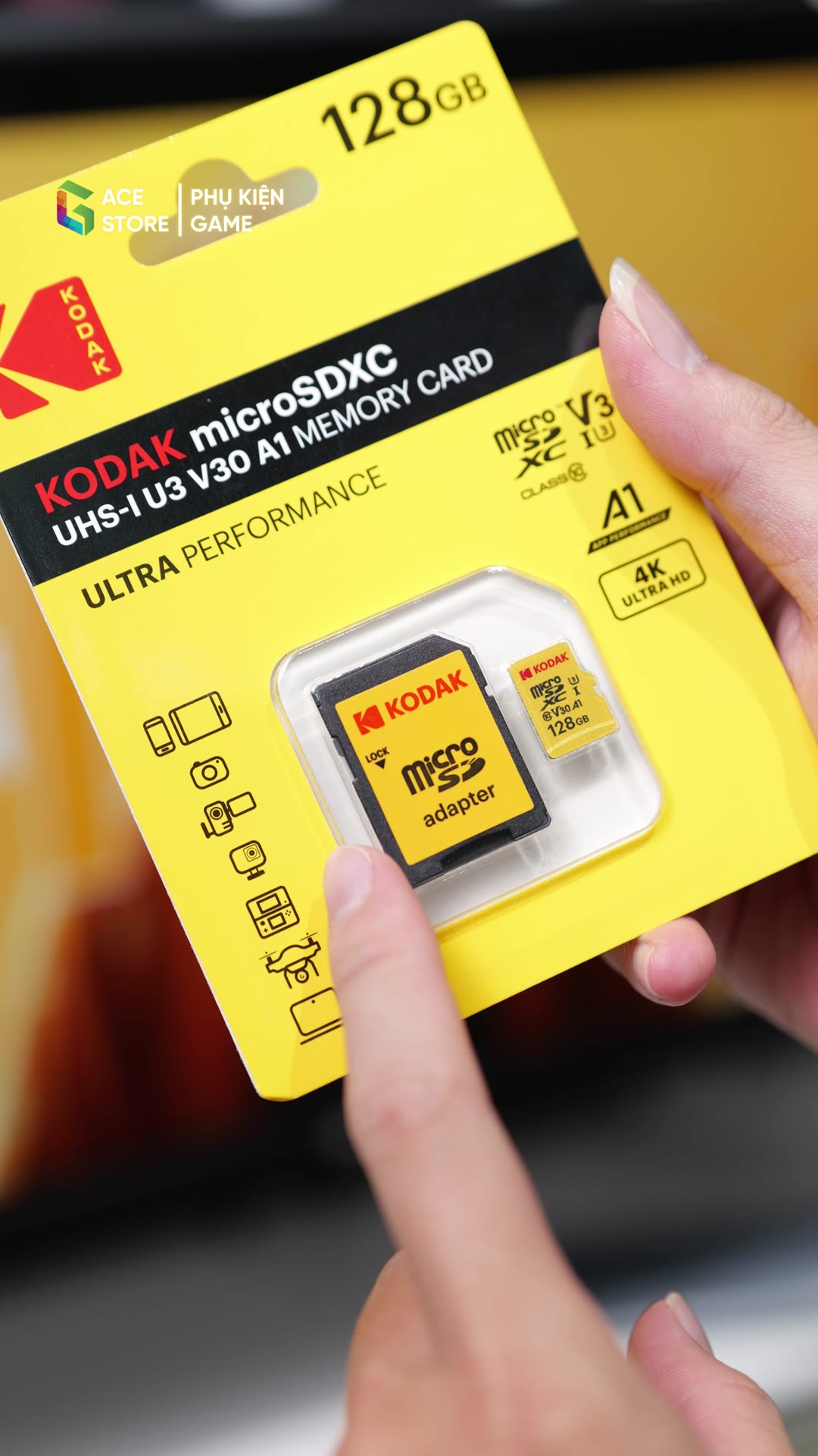 Thẻ nhớ Kodak MicroSD chính hãng — Giải pháp lưu trữ tiết kiệm cho máy game cầm tay