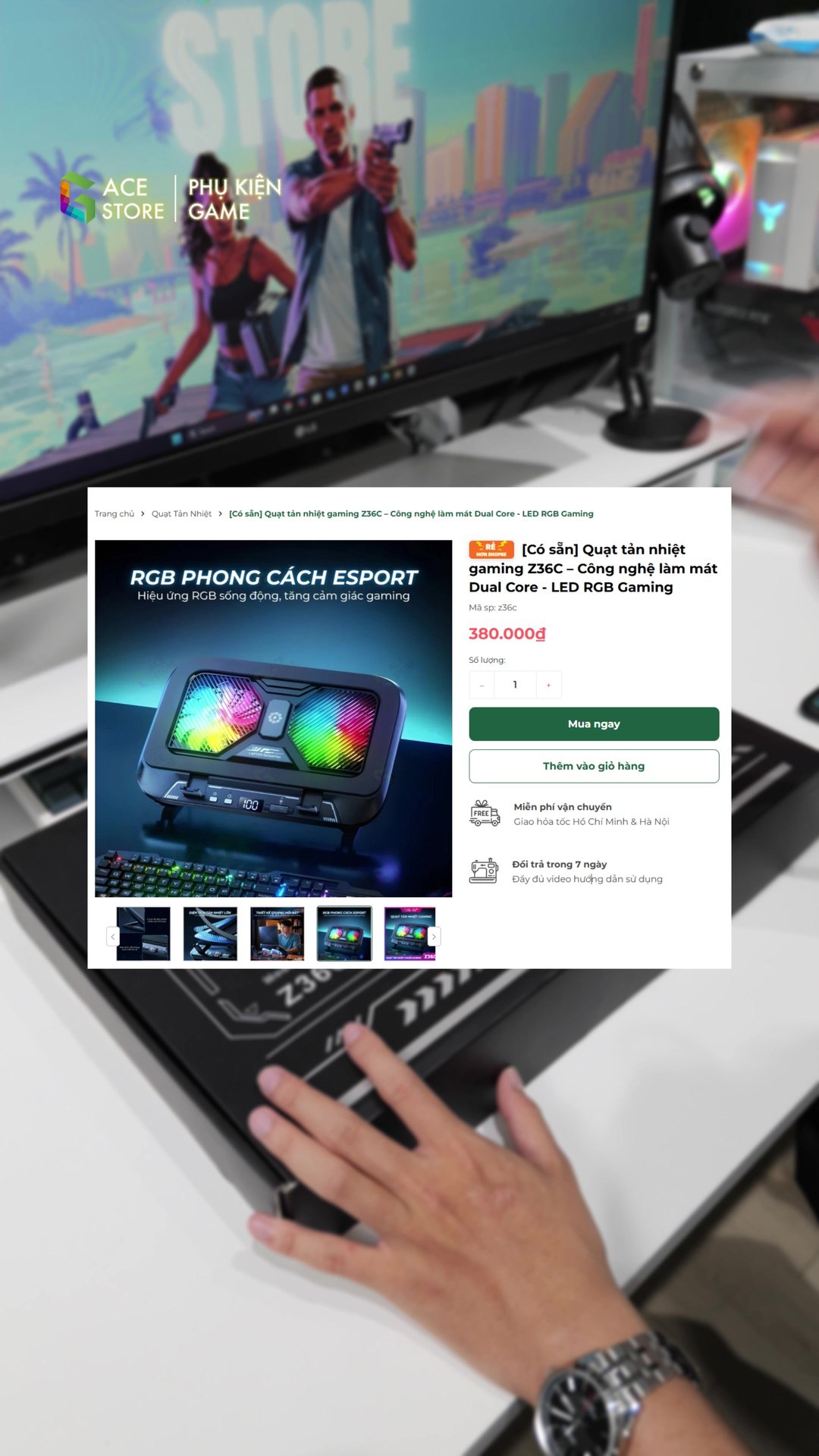 Hình 7 - Z36C Laptop Cooler
