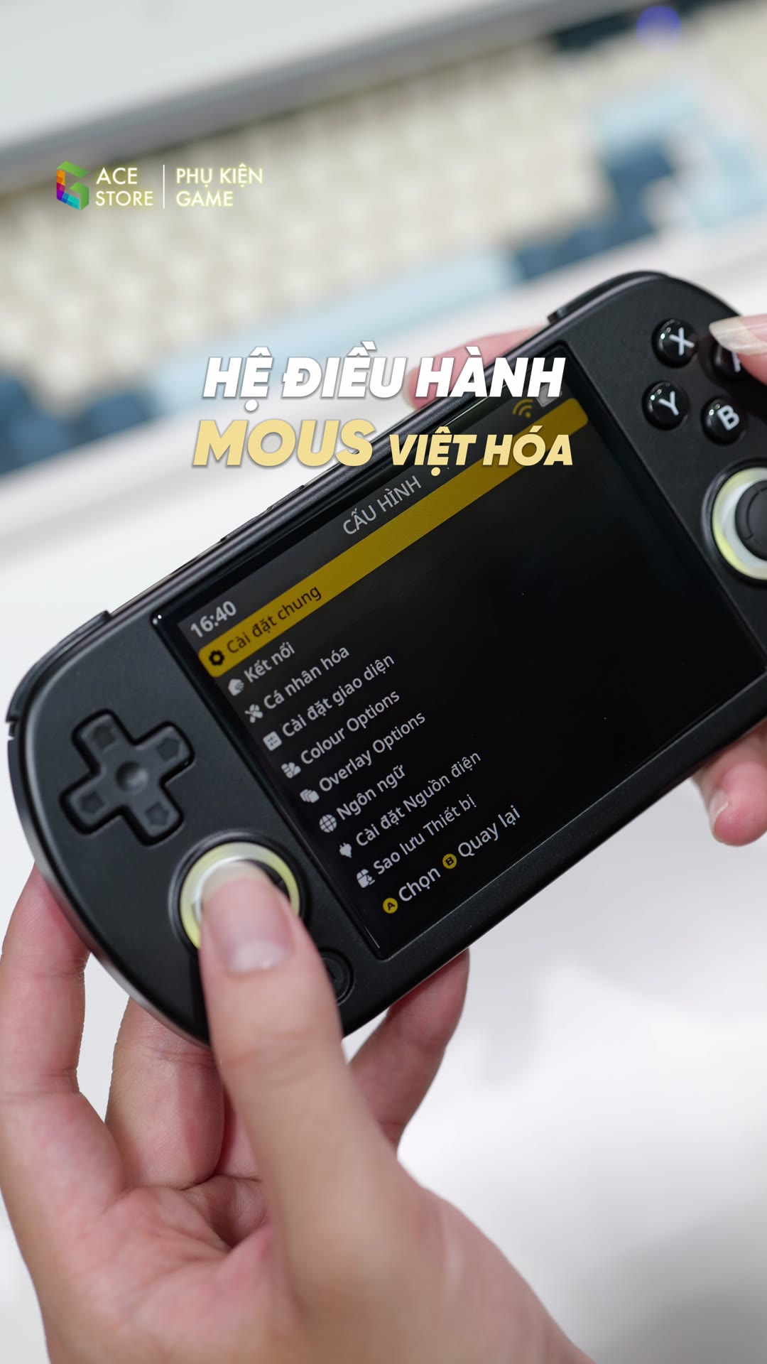 Thao tác trên các menu tiếng Việt của RG40XX H