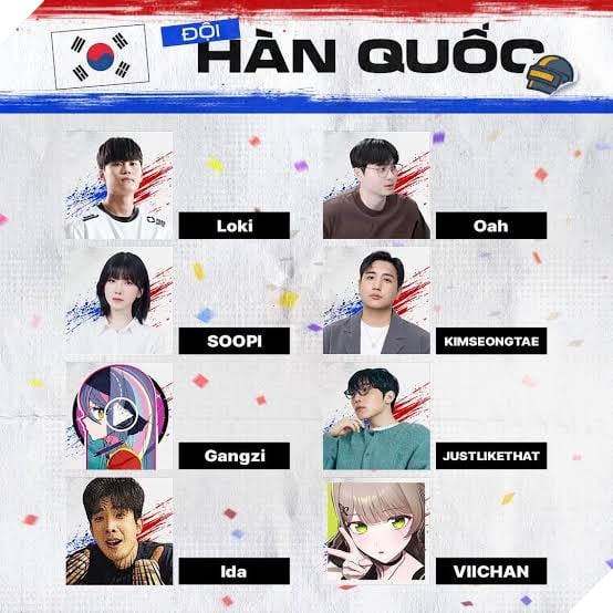 Đội hình đội tuyển Hàn Quốc tại PUBG Asia Stars 2026