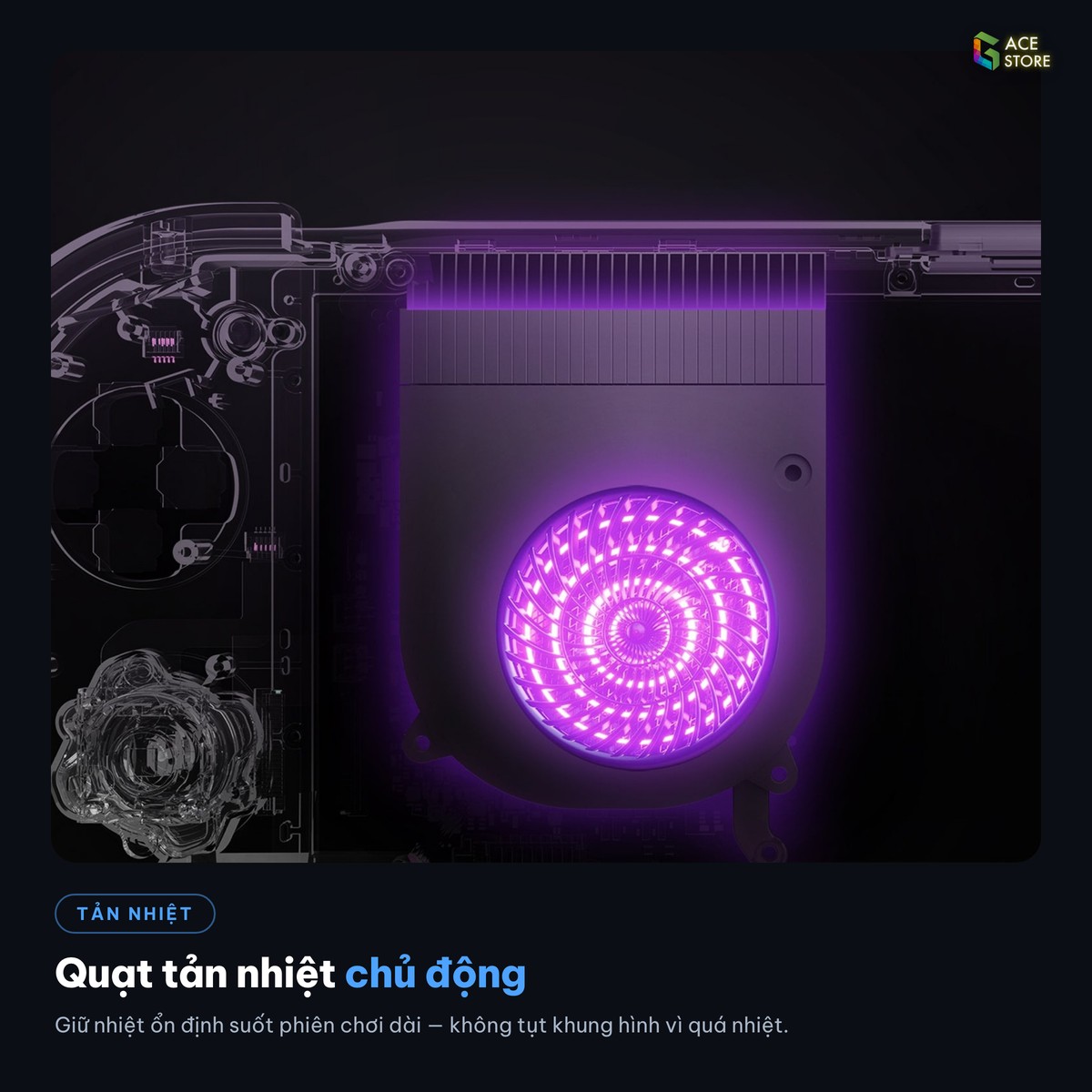 Quạt tản nhiệt chủ động của Retroid Pocket 6
