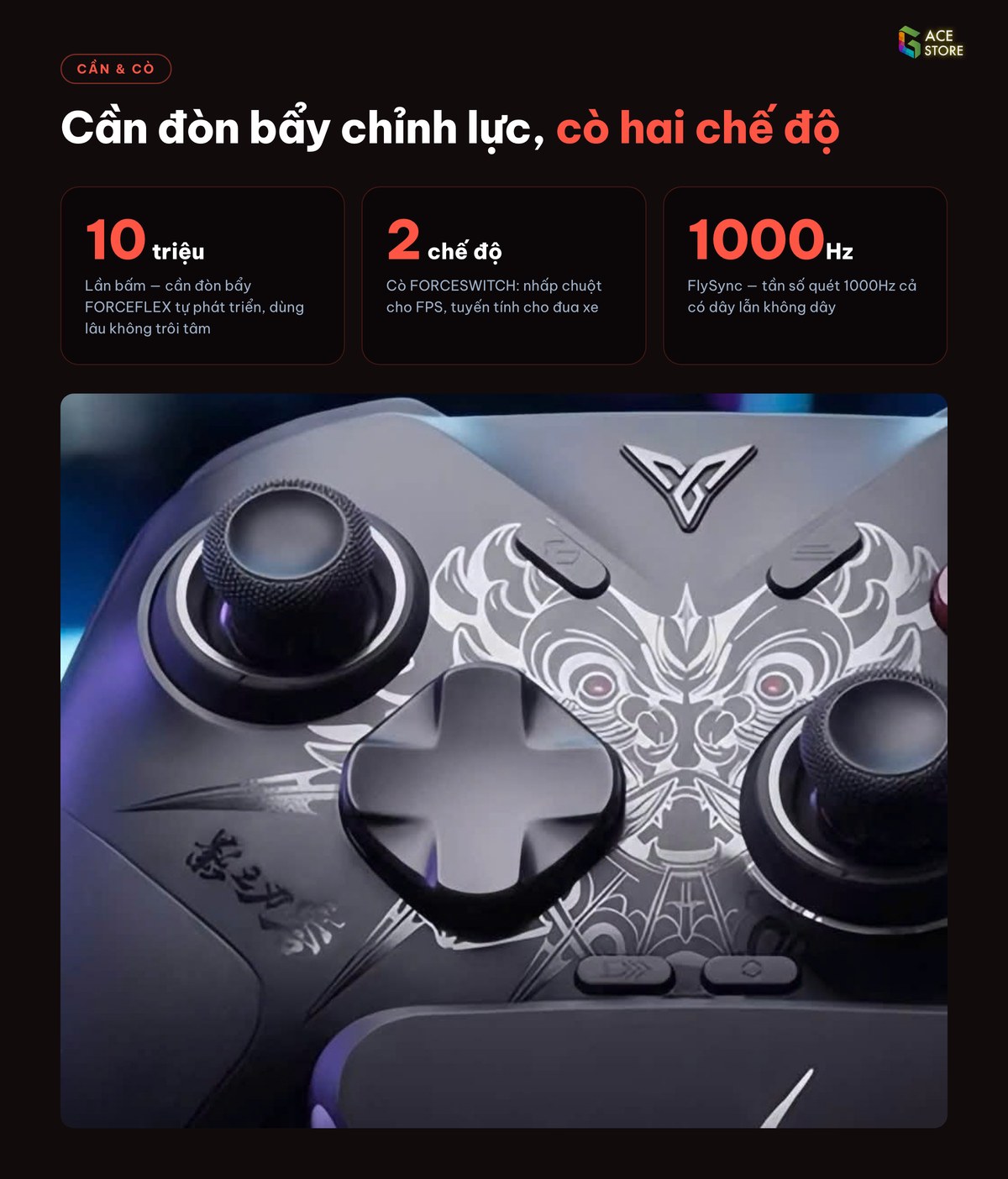 Cần đòn bẩy chỉnh lực và cò hai chế độ