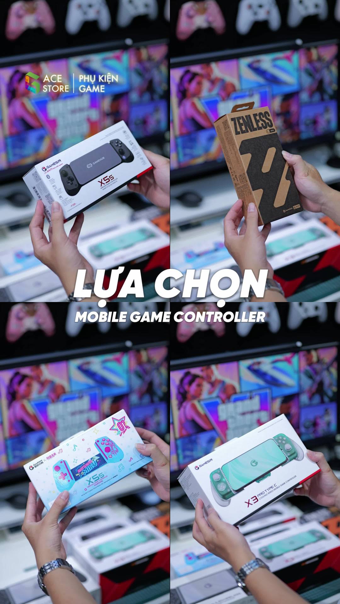 Mở đầu video — 3 tay cầm chơi game Mobile giá rẻ tại Gace Store