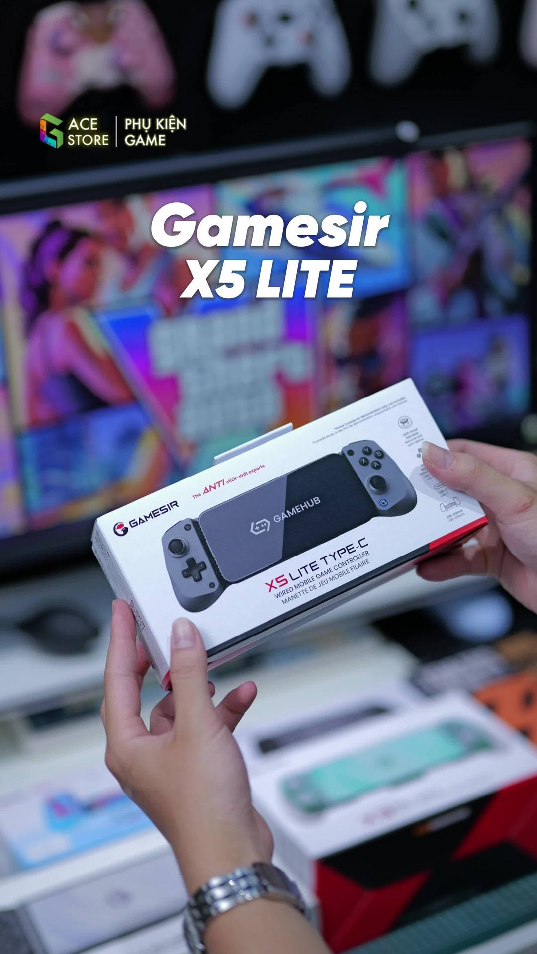 GameSir X5s — chi tiết nút bấm và kẹp điện thoại