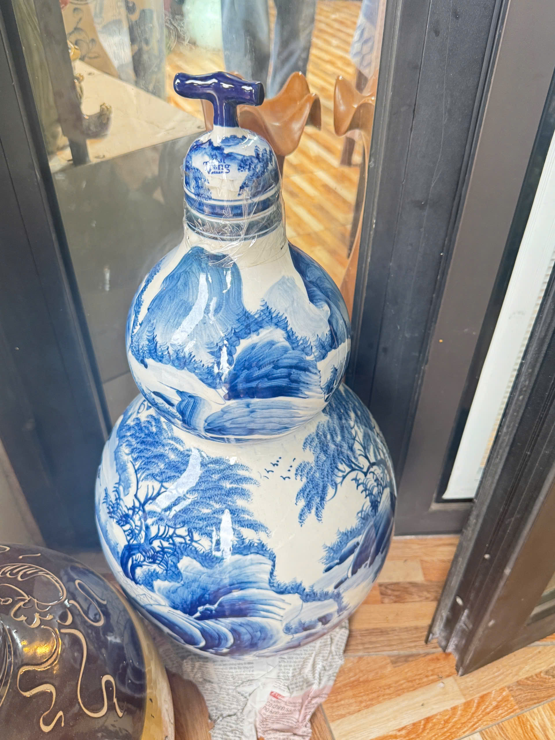 Q12 - Hồ lô men lam phong thuỷ