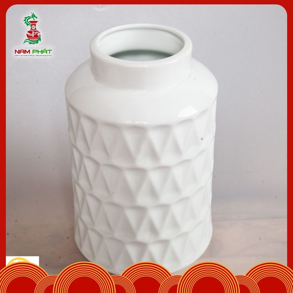 LỌ HOA SỨ MÀU TRẮNG