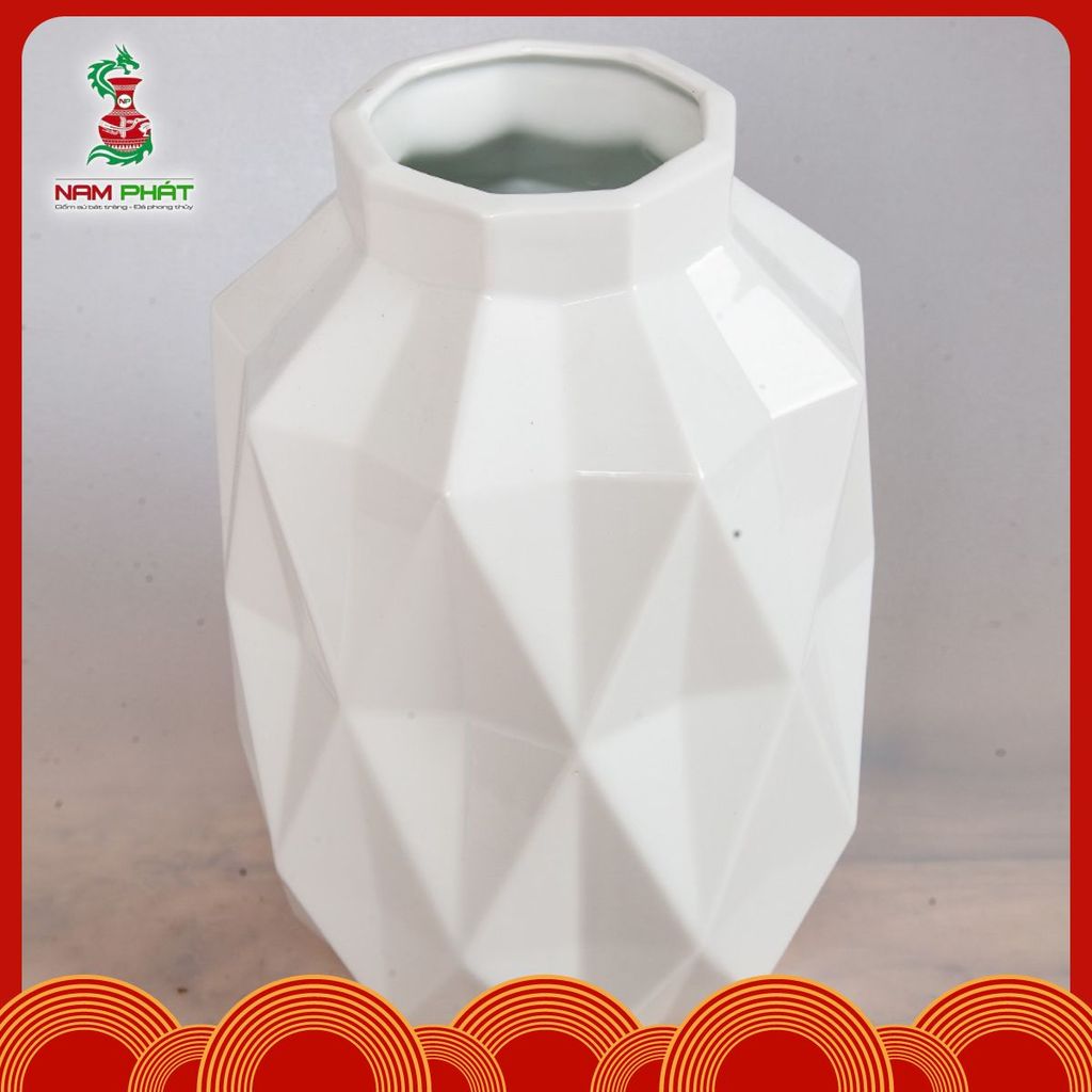 LỌ HOA SỨ MÀU TRẮNG