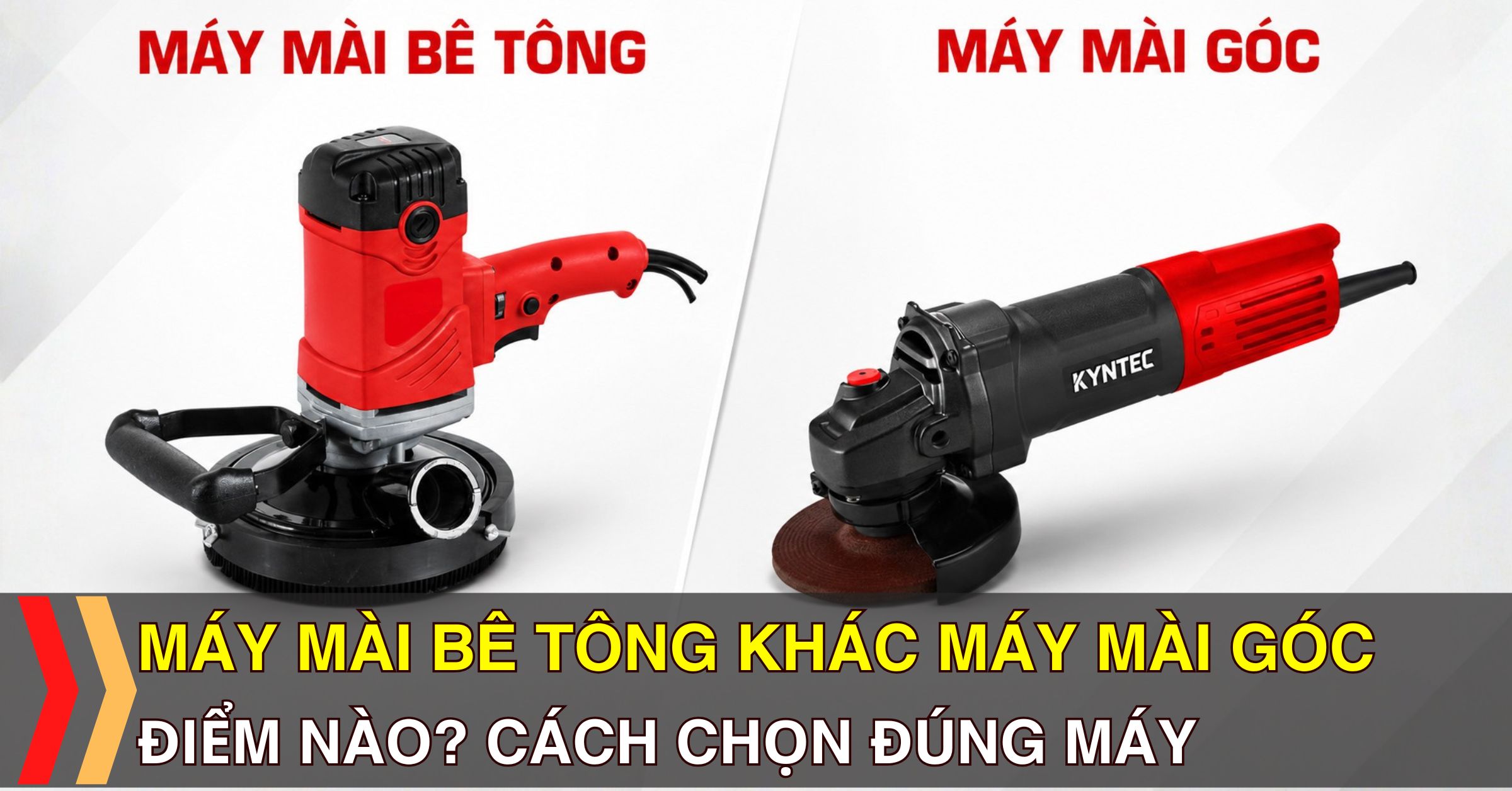 Máy Mài Bê Tông Khác Máy Mài Góc Điểm Nào? Cách Chọn Đúng Máy