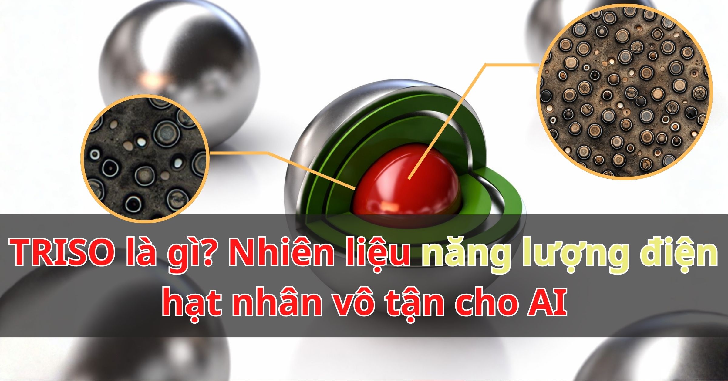 TRISO là gì? Nhiên liệu năng lượng điện hạt nhân vô tận cho AI
