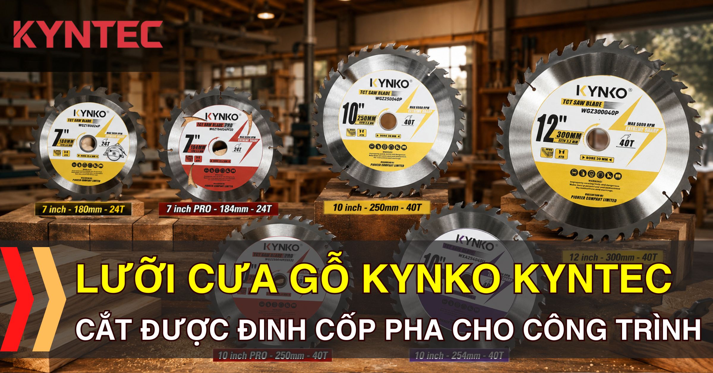 Lưỡi Cưa Gỗ Siêu Cấp Cắt Được Đinh Kynko Do Kyntec Phân Phối