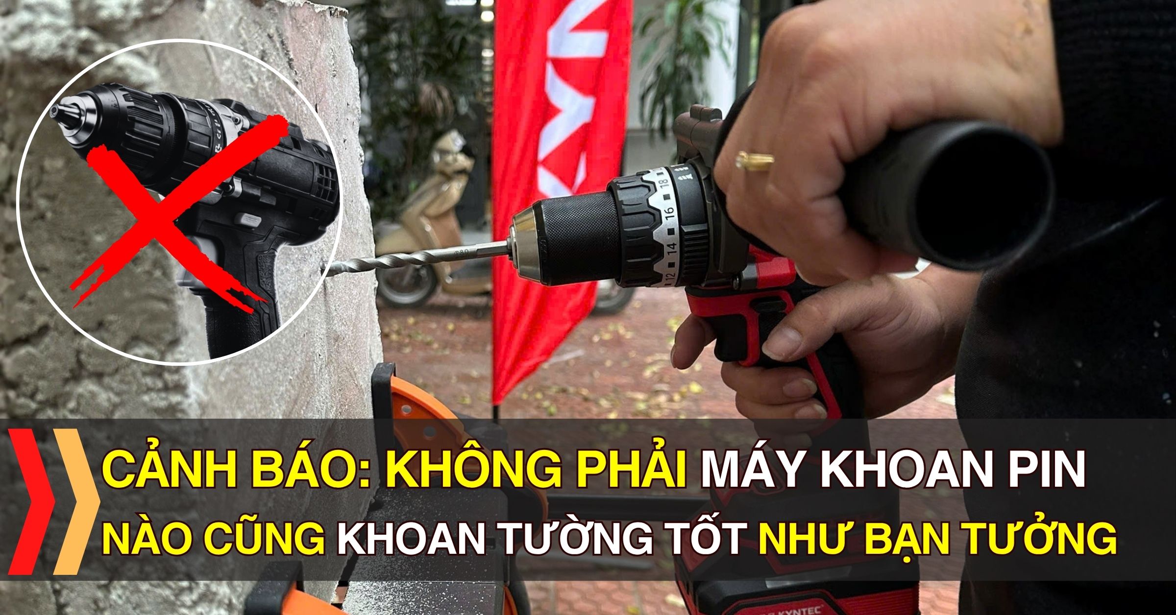 Khoan pin khoan tường Kyntec cho thợ sửa chữa và gia đình