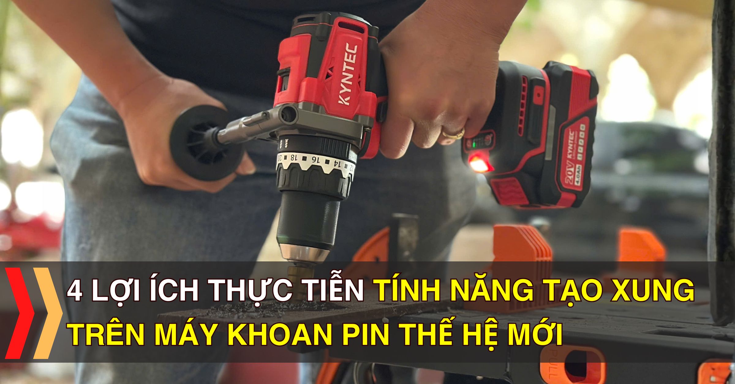 Tạo xung trên các dòng máy khoan pin thế hệ mới