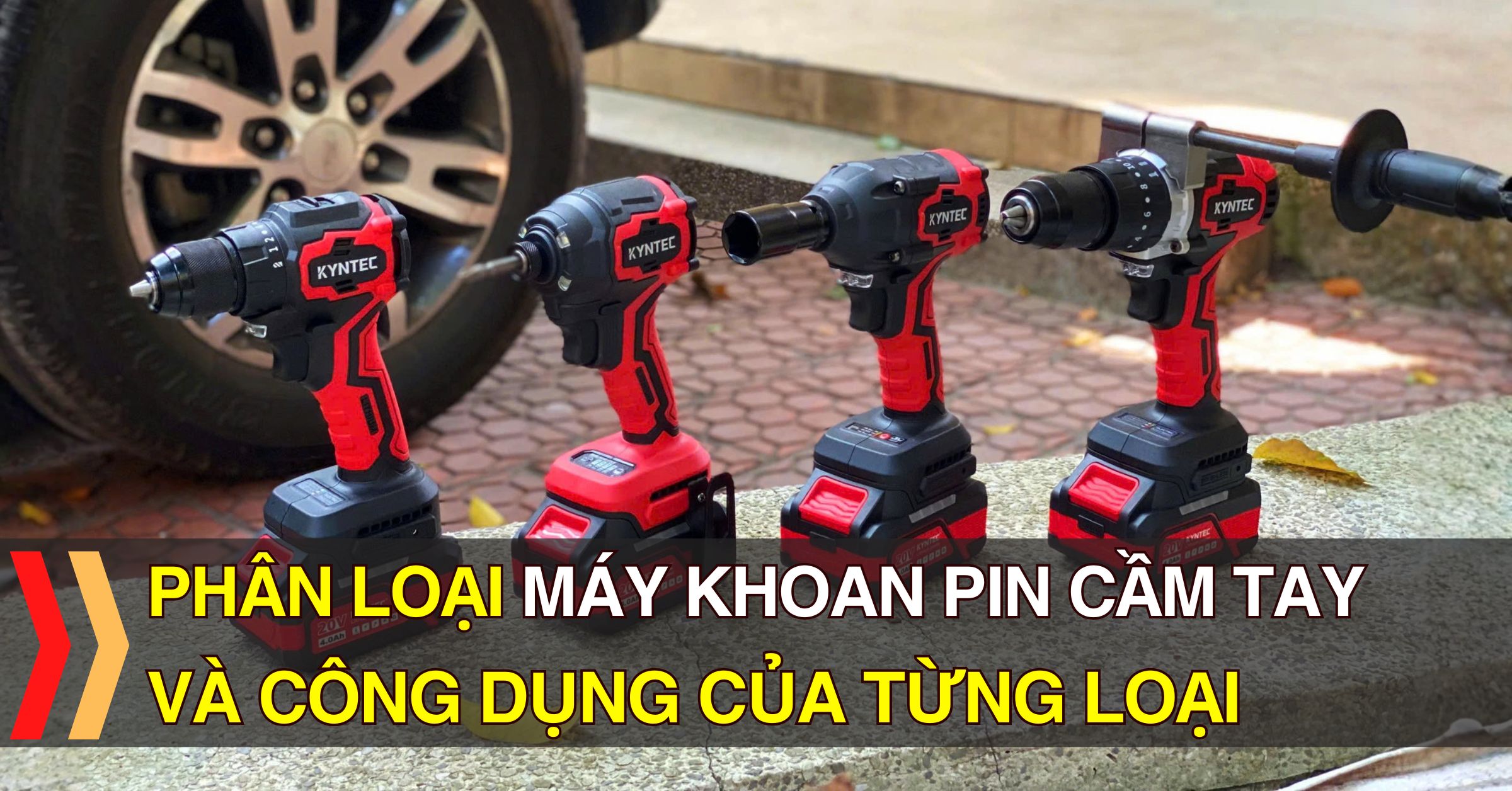 Phân loại máy khoan pin cầm tay Kyntec theo nhu cầu sử dụng