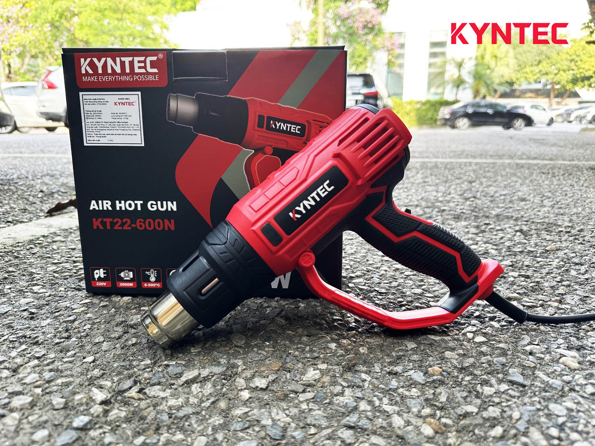 Máy Khò Nhiệt Thổi Hơi Nóng Kyntec KT22 máy thực tế