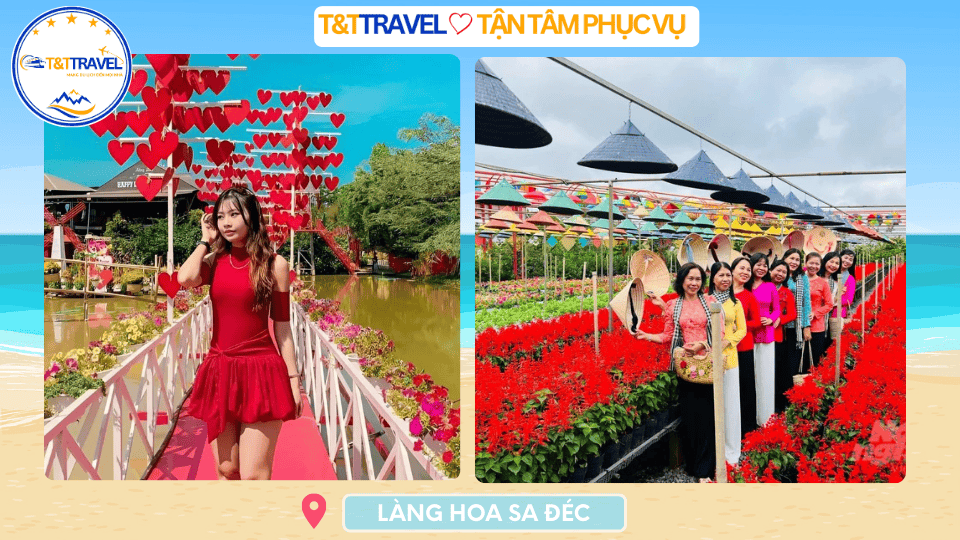 TOUR LÀNG HOA SA ĐÉC 1 NGÀY SIÊU TIẾT KIỆM 2026