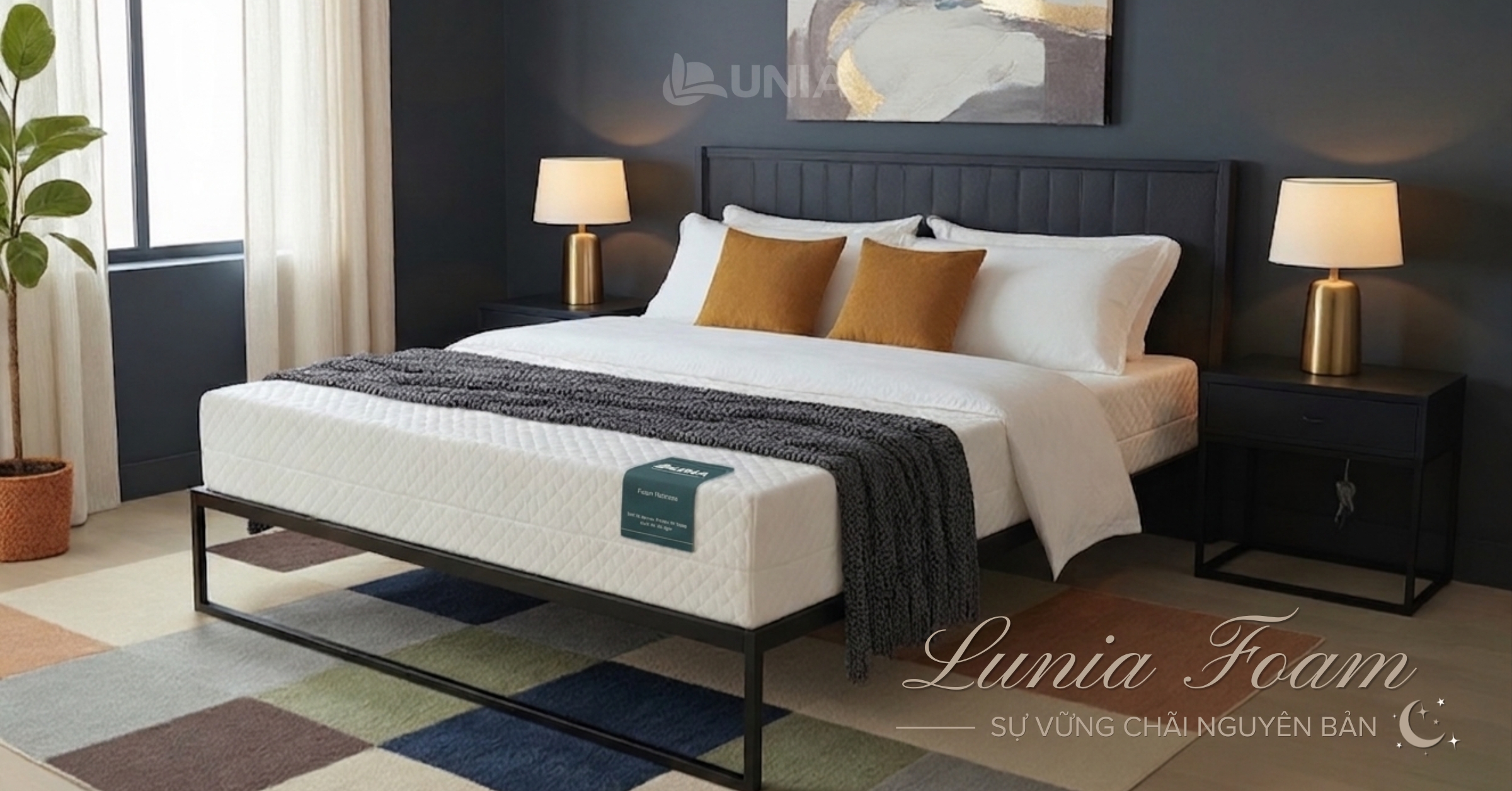 Nệm Foam Lunia: nguyên khối vững chãi thoáng khí êm ái