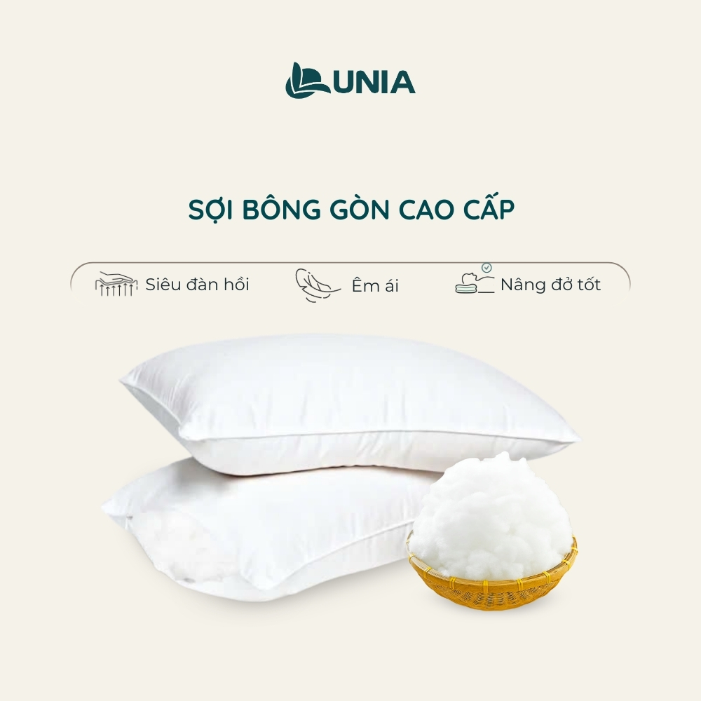 GỐI  BÔNG GÒN ÉP HƠI LUNIA