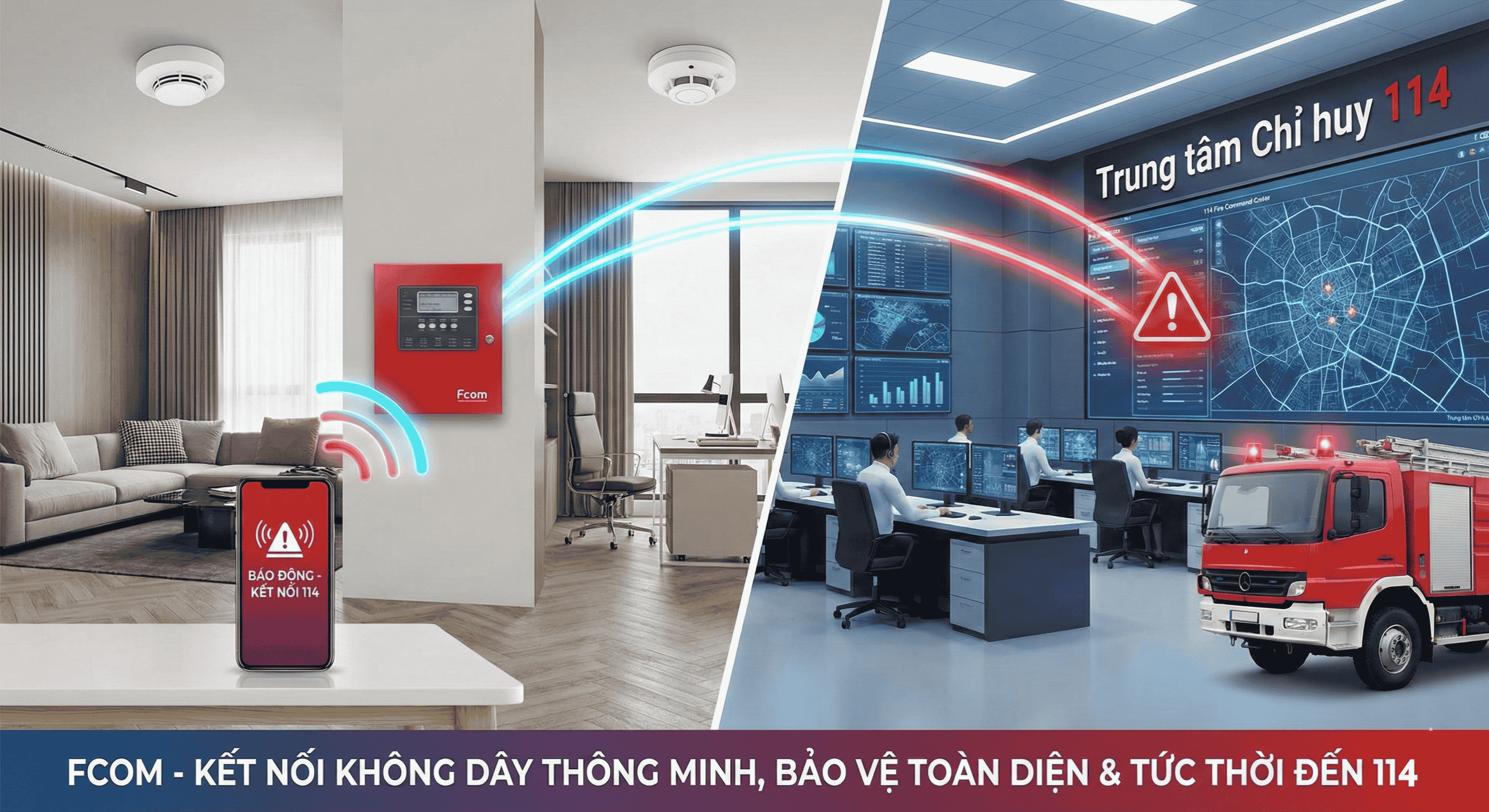 Thiết Bị Báo Cháy Không Dây Thông Minh – Kết Nối Trực Tiếp Hệ Thống 114