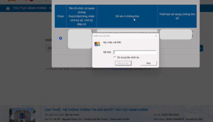 Ký hồ sơ nộp bổ sung