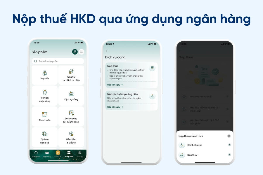 Cách nộp thuế hộ kinh doanh qua ngân hàng VietinBank, BIDV