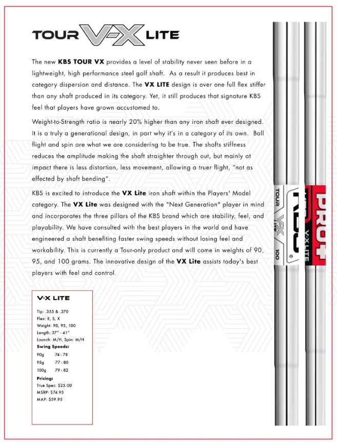 KBS TOUR V-X LITE