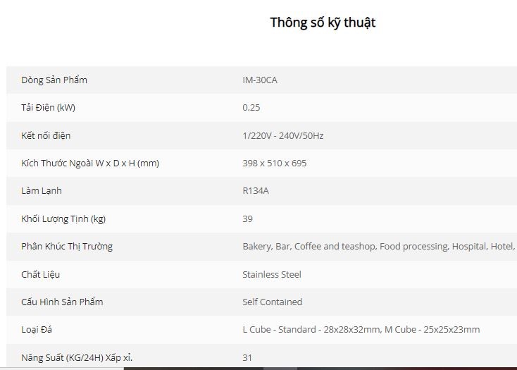 MÁY LÀM ĐÁ IM-30CA