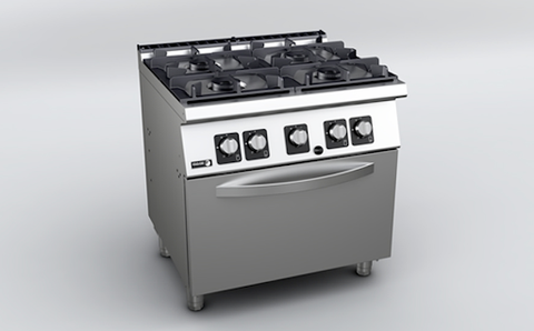 Bếp Âu 4 có lò nướng dùng gas Fagor