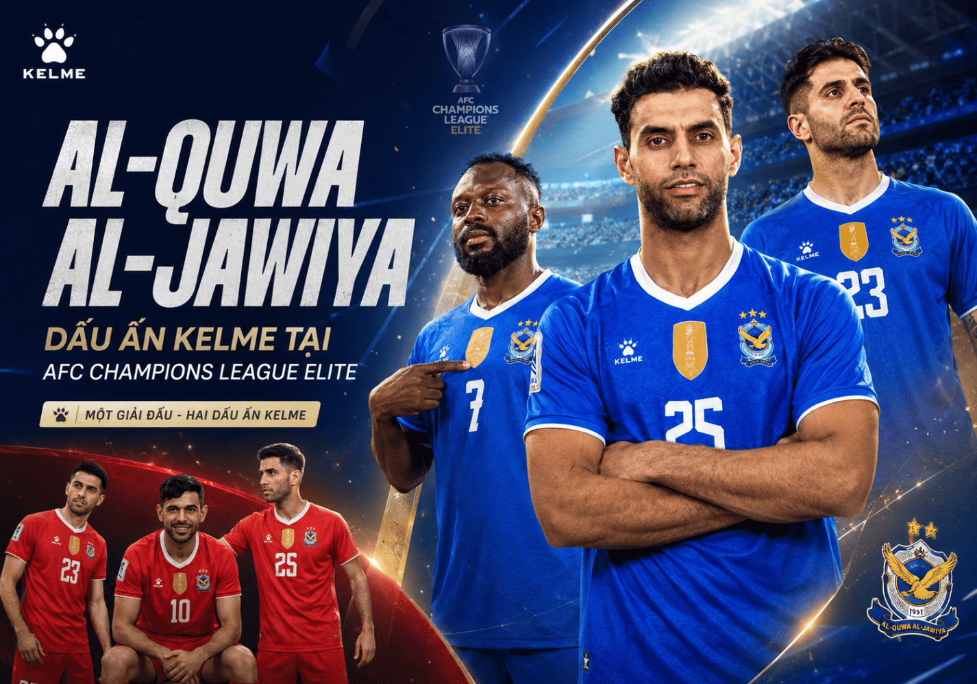 Al-Quwa Al-Jawiya và dấu ấn Kelme tại AFC Champions League Elite 2026/27
