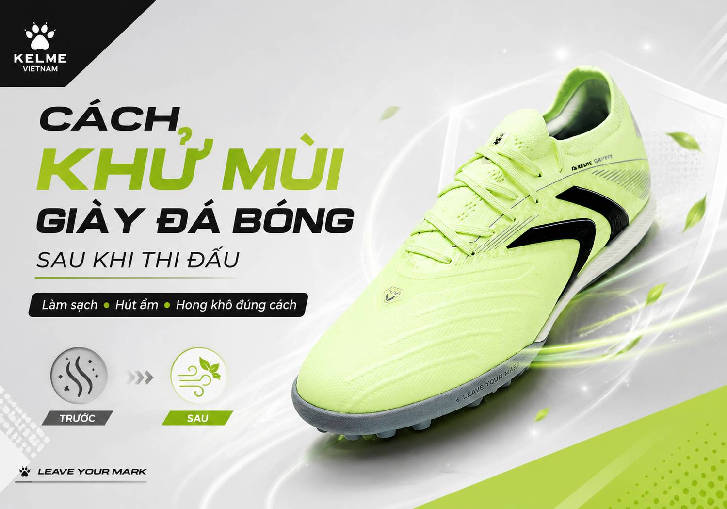 Cách khử mùi giày đá bóng sau khi thi đấu hiệu quả và an toàn
