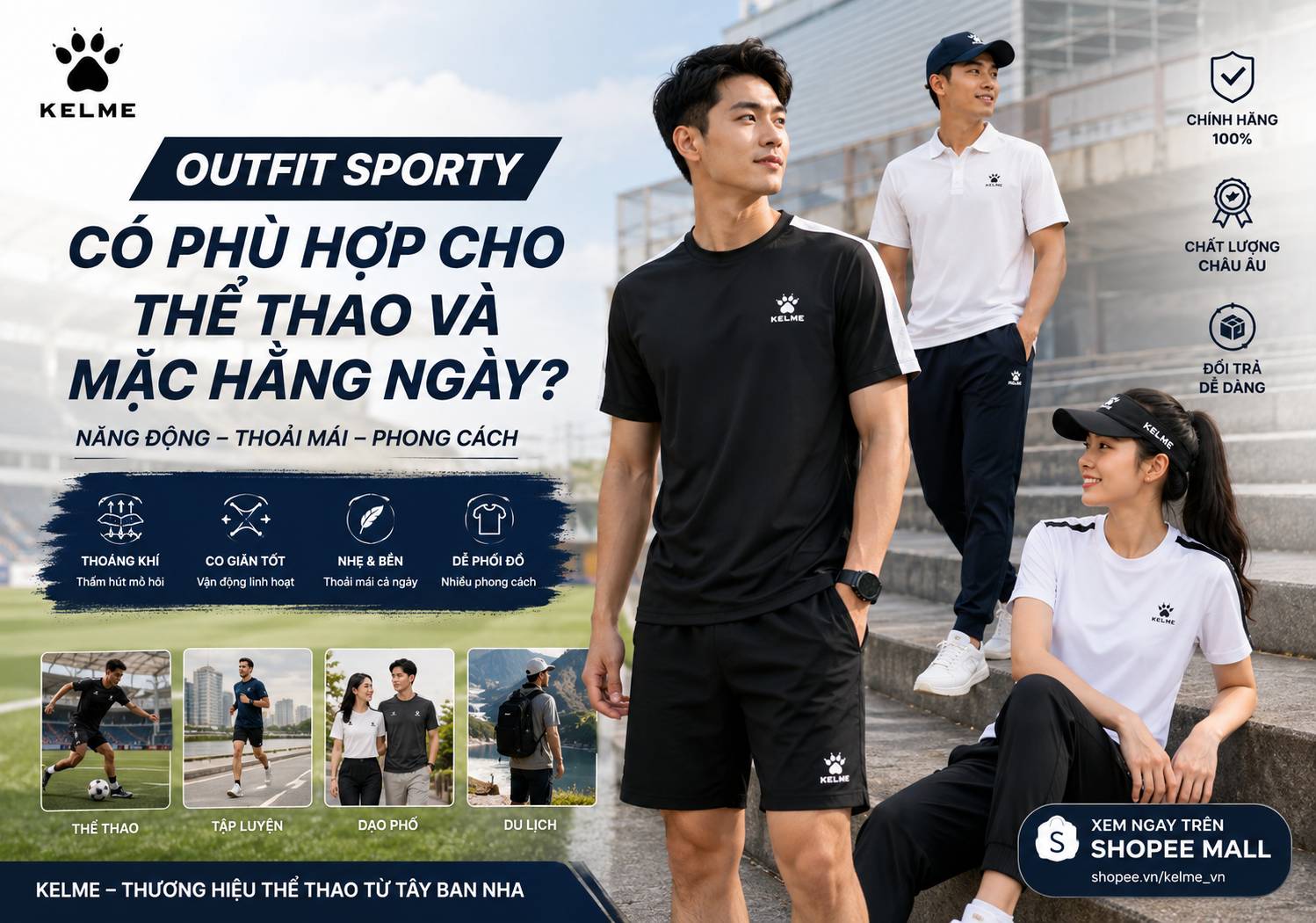 Outfit Sporty Có Phù Hợp Cho Thể Thao Và Mặc Hằng Ngày Không? | Kelme Việt Nam