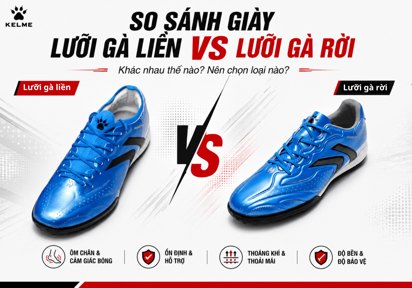 So sánh giày lưỡi gà liền và lưỡi gà rời: Nên chọn loại nào?