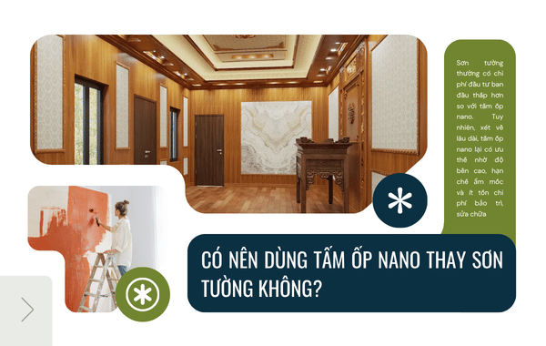 Có nên dùng tấm ốp nano thay sơn tường không?