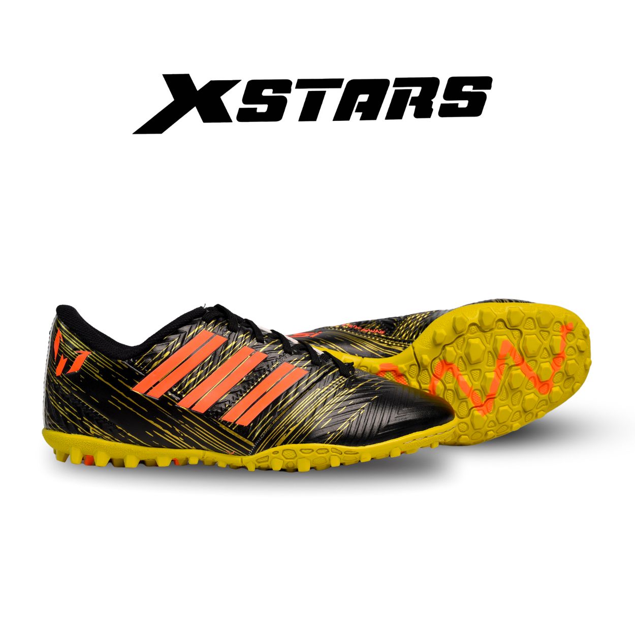 Giày đá banh Messi X-stars Đen Vàng (sỉ)