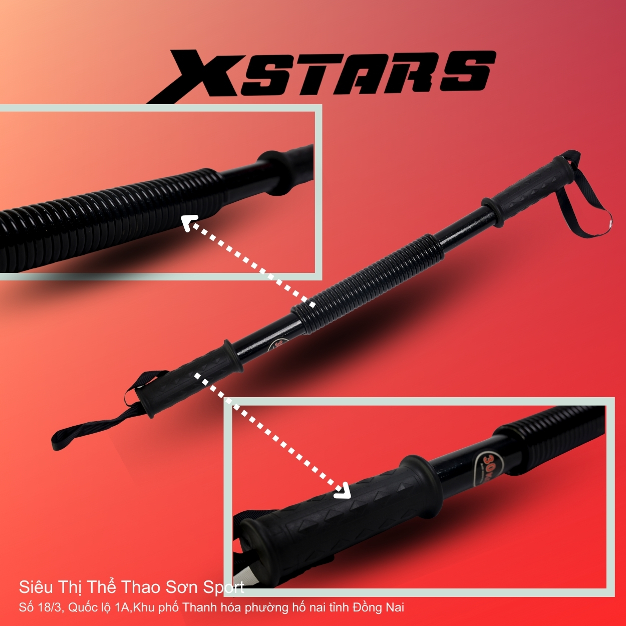 Gậy Bẻ Lò Xo Tập Cơ Tay Xstars
