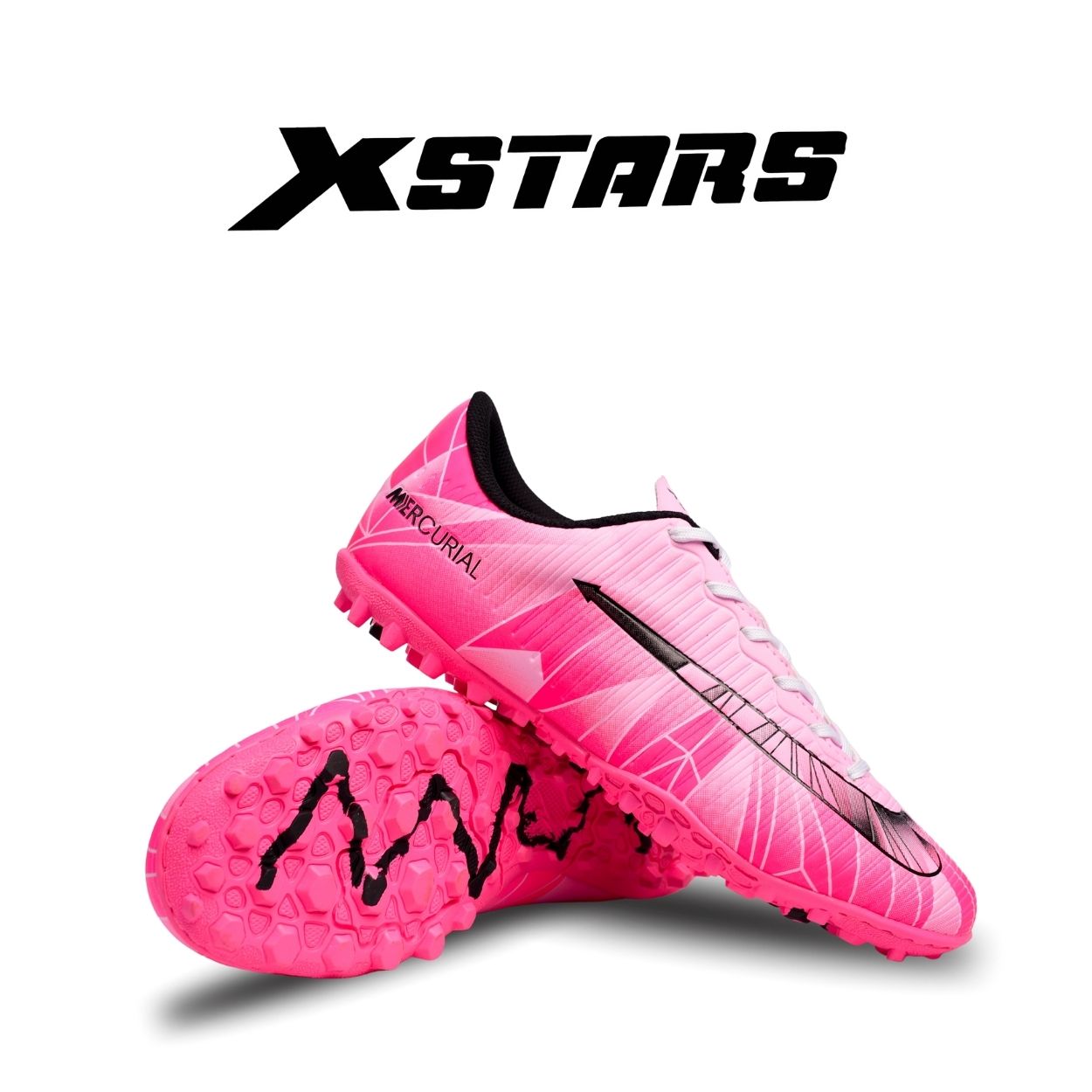 Giày đá banh X-STARS CR7 Hồng Trắng