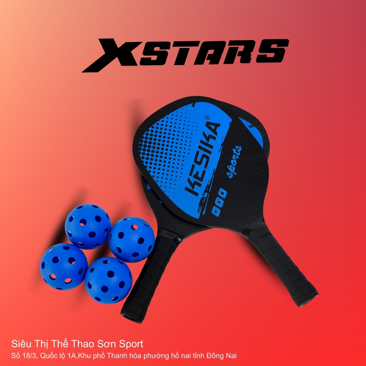 Vợt Pickleball Kesika XSTARS – Xanh Dương