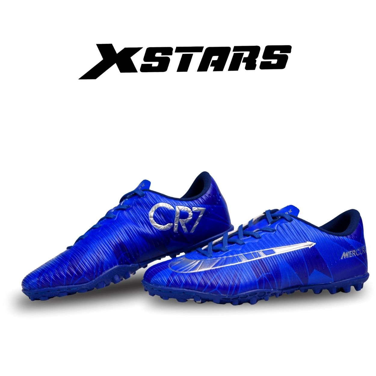 Giày đá banh X-stars CR7 Xanh (Blue Metallic)