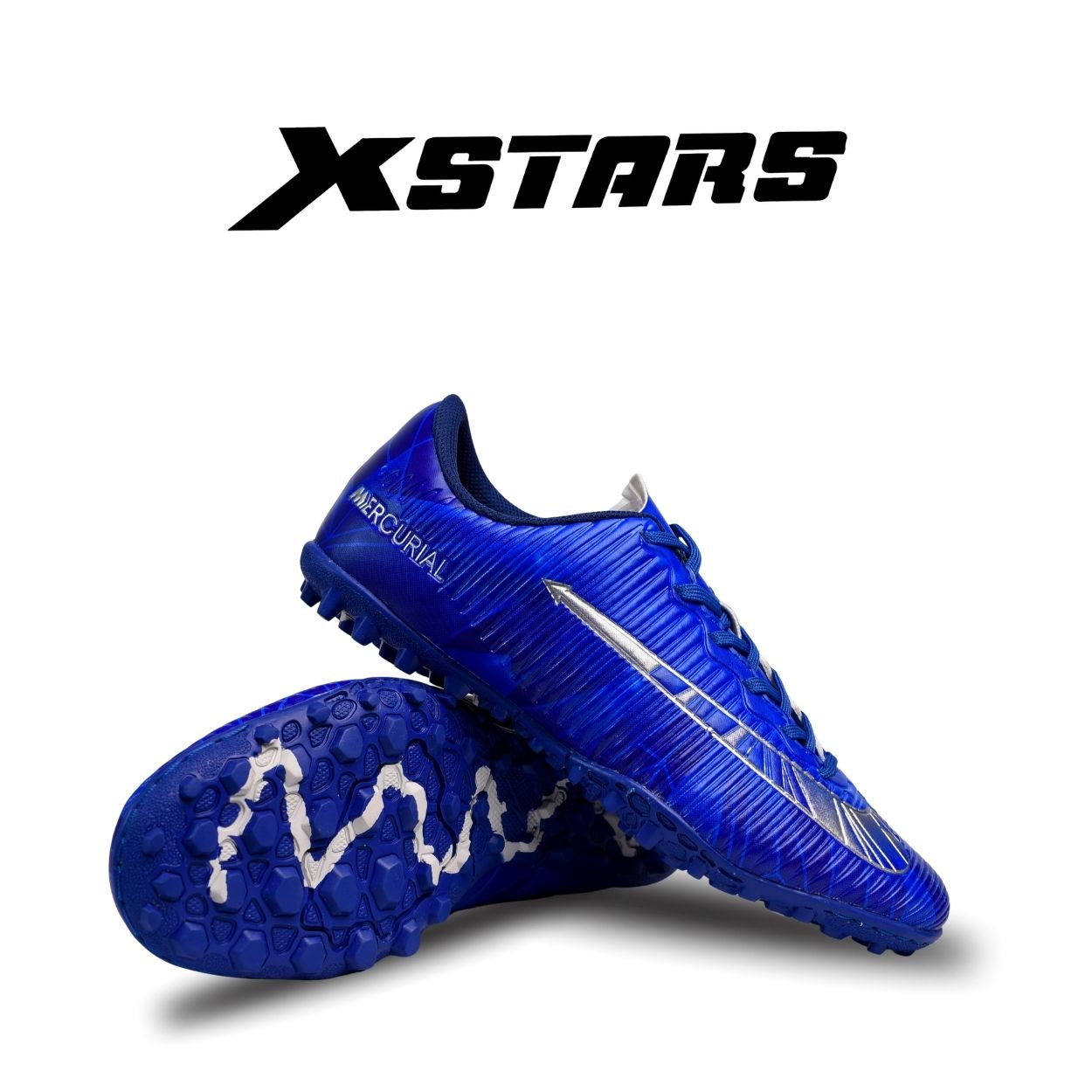 Giày đá banh X-stars CR7 Xanh (Blue Metallic)