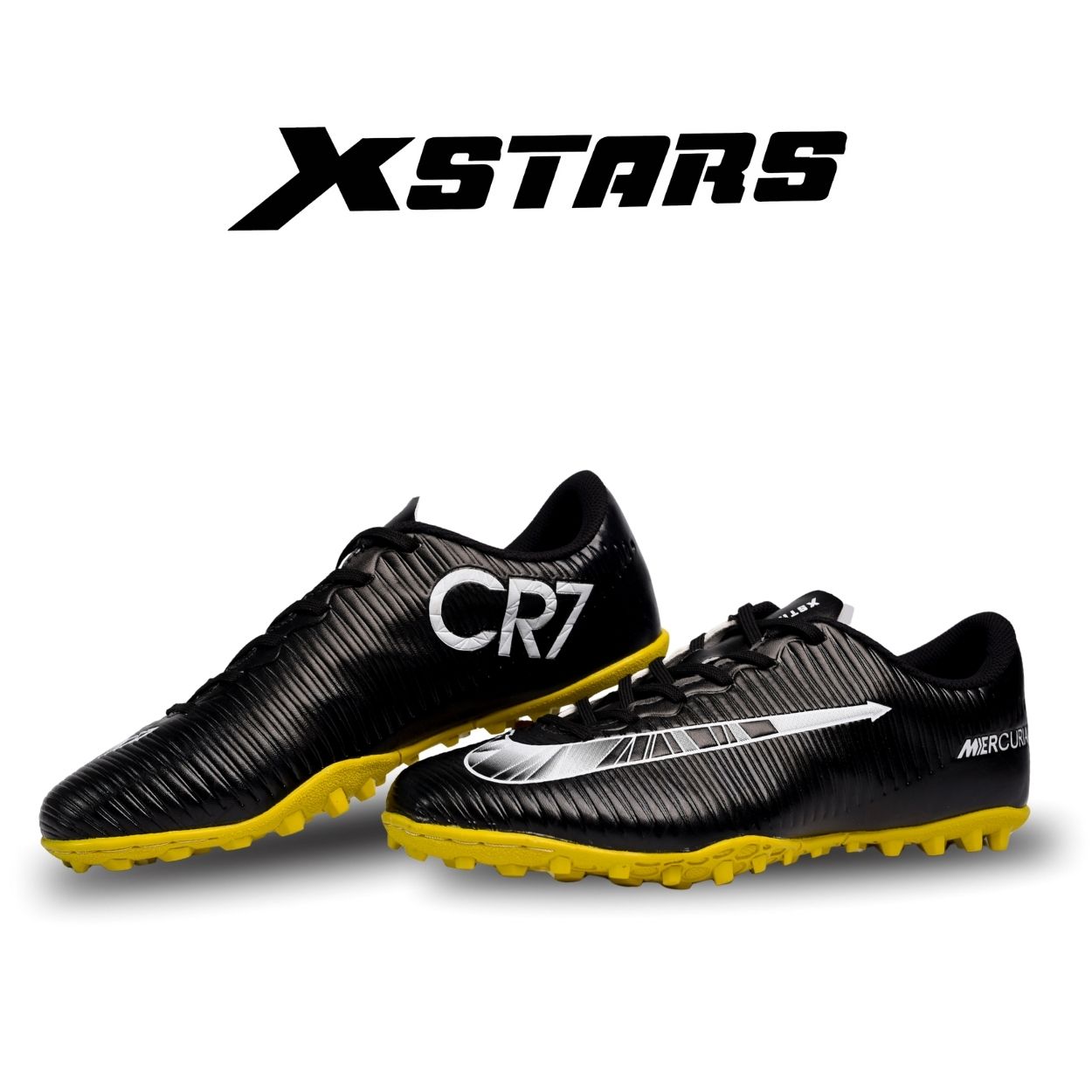 Giày bóng đá CR7 X-STARS Đen Vàng