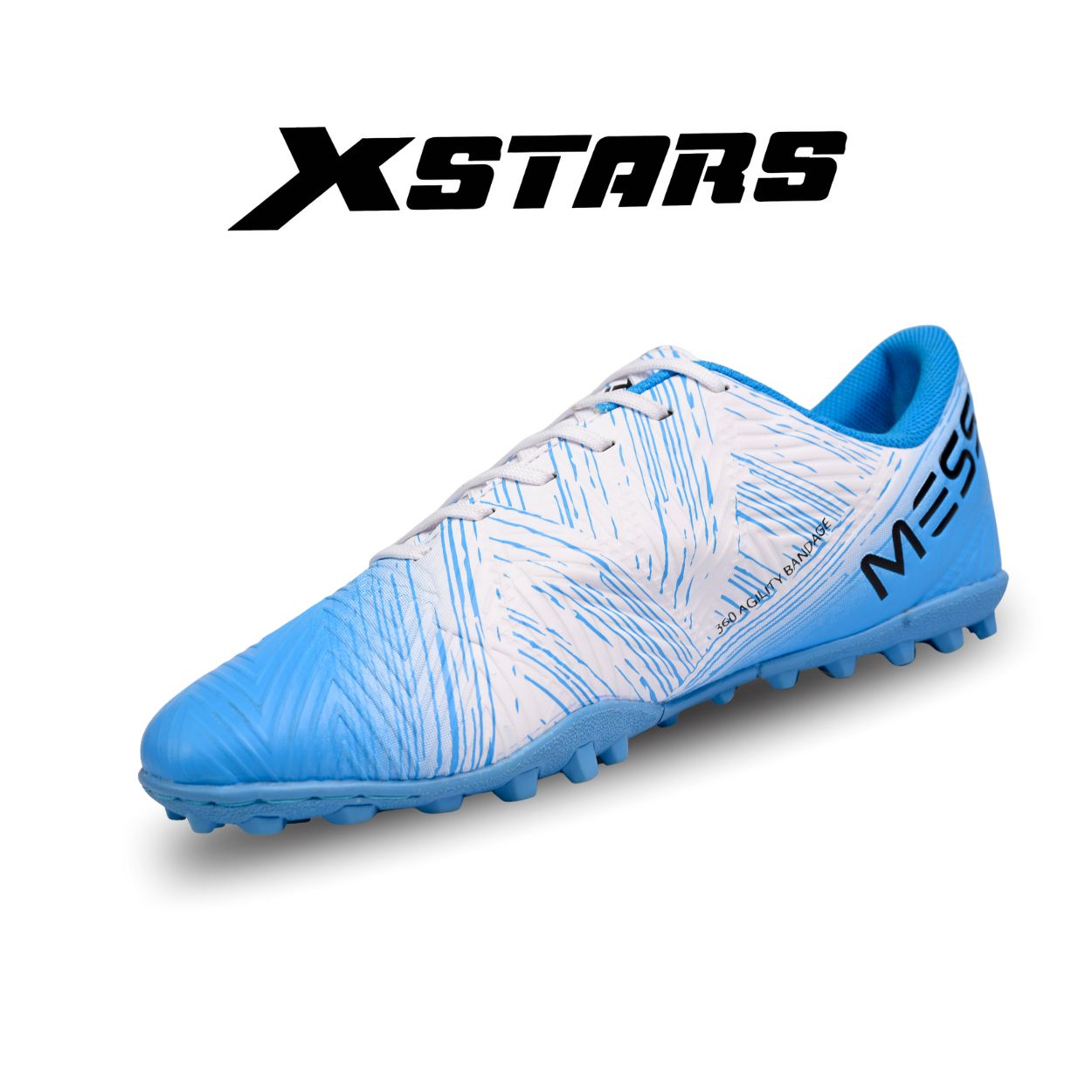 Giày đá bóng messi X-STARS Xanh Trắng
