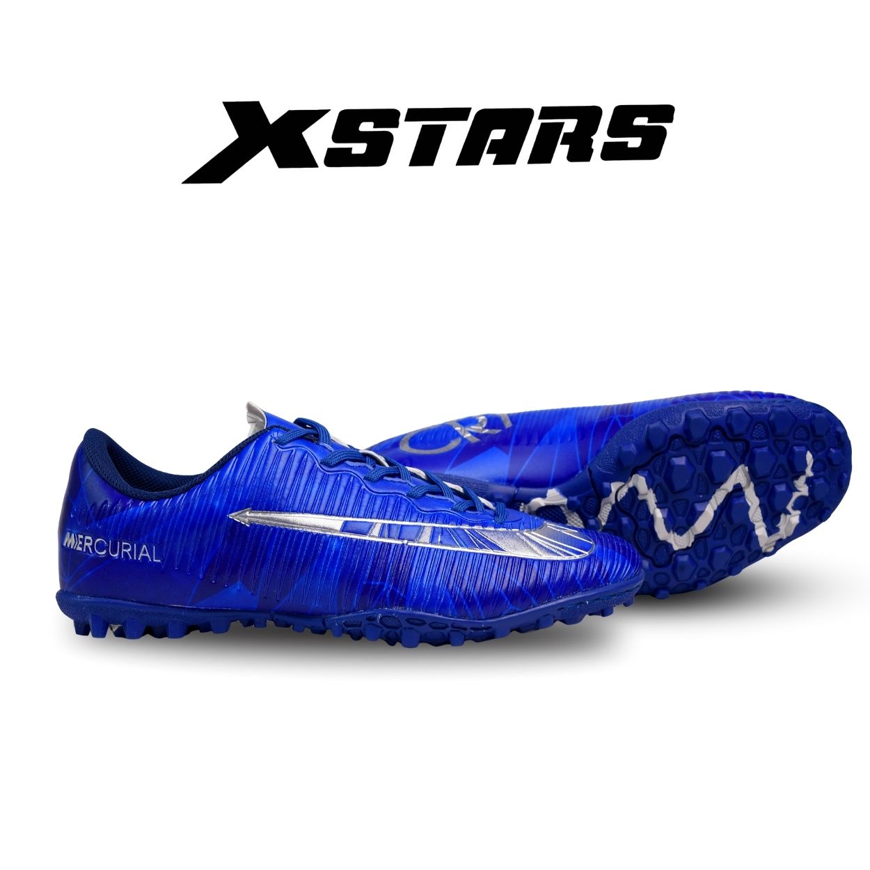 Giày đá banh X-stars CR7 Xanh (Blue Metallic)