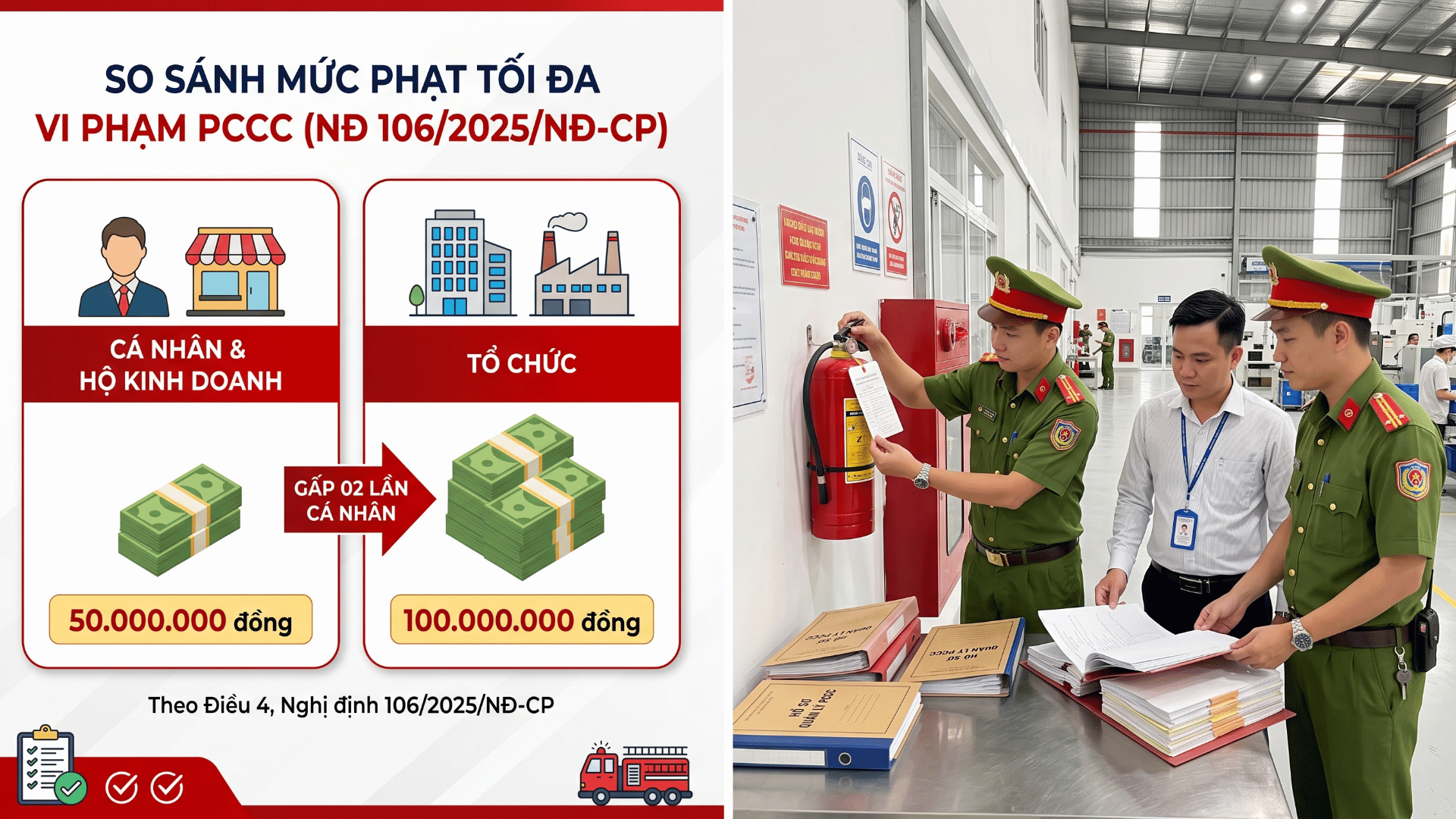 Mức Phạt Vi Phạm PCCC Mới Nhất Theo Nghị Định 106/2025/NĐ-CP